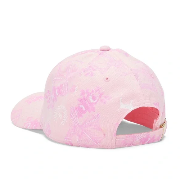 🎀PINK x LoveShackFancy Baseball Hat Beaux Icons Pink Floral Bling Diamante Logo